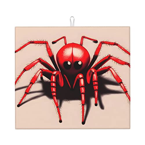 Süße kleine rote Spinne Abtropfmatte für Küche Wasserabsorbierend, schnell trocknend, rutschfest, geeignet für Geschirr, einfach zu lagern und zu reinigen. Süße kleine rote Spinne Abtropfmatte für Küche Wasserabsorbierend, schnell trocknend, rutschfest, geeignet für Geschirr, einfach zu lagern und zu reinigen. von PEGQCVAM