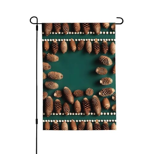 Tannenzapfen-Bordüre Flagge Geeignet für den Innen- und Außenbereich, perfekt für Haus, Garten, Veranstaltungen und patriotische Displays. Tannenzapfen-Bordüre Flagge Geeignet für den Innen- und Außenbereich, perfekt für Haus, Garten, Veranstaltungen und patriotische Displays. von PEGQCVAM