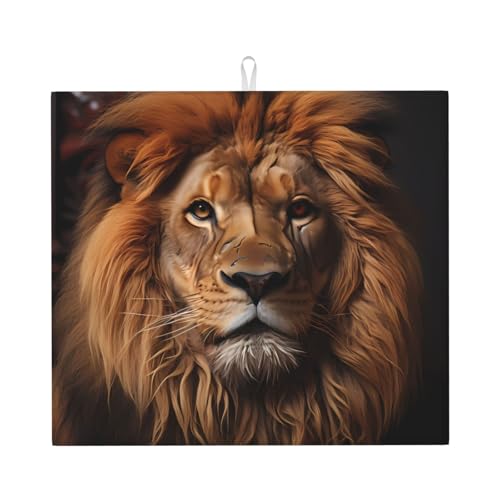 The Lion's Gaze Abtropfmatte für Küche Wasserabsorbierend, schnell trocknend, rutschfest, geeignet für Geschirr, einfach zu lagern und zu reinigen. The Lion's Gaze Abtropfmatte für Küche Wasserabsorbierend, schnell trocknend, rutschfest, geeignet für Geschirr, einfach zu lagern und zu reinigen. von PEGQCVAM