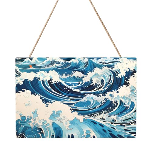Ukiyo-E Style Waves Rechteckiges Paneelgemälde 20,3 x 30,5 cm Elegante, moderne Wanddekoration für Zuhause, um Ihren Raum zu verschönern Ukiyo-E Style Waves Rechteckiges Paneelgemälde 20,3 x 30,5 cm Elegante, moderne Wanddekoration für Zuhause, um Ihren Raum zu verschönern von PEGQCVAM