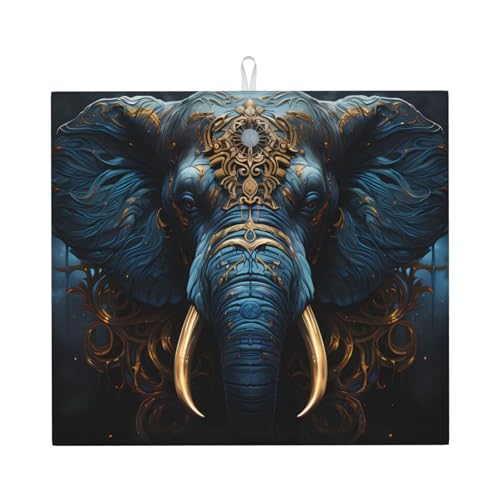 Unheimliche Elefant Abtropfmatte für Küche Wasserabsorbierend, schnell trocknend, rutschfest, geeignet für Geschirr, einfach zu lagern und zu reinigen. Unheimliche Elefant Abtropfmatte für Küche Wasserabsorbierend, schnell trocknend, rutschfest, geeignet für Geschirr, einfach zu lagern und zu reinigen. von PEGQCVAM
