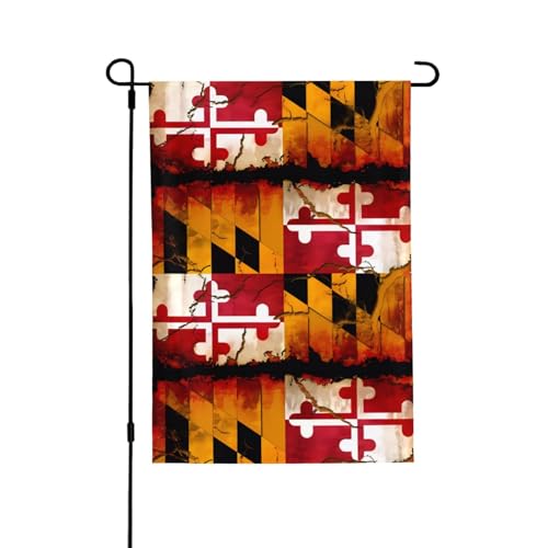 Vintage Holz Maryland Flagge Flagge Geeignet für den Innen- und Außenbereich, perfekt für Haus, Garten, Veranstaltungen und patriotische Displays. Vintage Holz Maryland Flagge Flagge Geeignet für den Innen- und Außenbereich, perfekt für Haus, Garten, Veranstaltungen und patriotische Displays. von PEGQCVAM