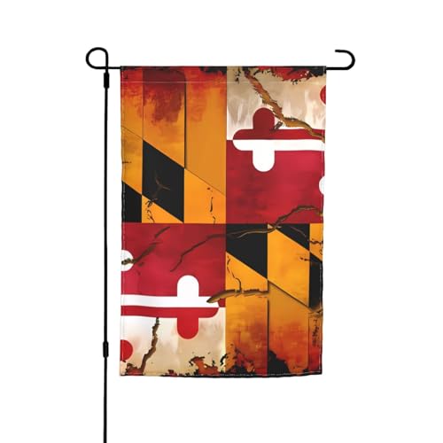 Vintage Holz Maryland Flagge Gartenflagge 30,5 x 45,7 cm Helle, doppelseitige Outdoor-Dekoration bringt etwas Spaß in Ihren Hof. Vintage Holz Maryland Flagge Gartenflagge 30,5 x 45,7 cm Helle, doppelseitige Outdoor-Dekoration bringt etwas Spaß in Ihren Hof. von PEGQCVAM