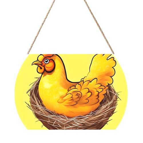Vogelnest Goldenes Huhn Rechteckiges Paneelgemälde 20,3 x 30,5 cm Elegante moderne Wanddekoration für Zuhause zur Verschönerung Ihres Raumes von PEGQCVAM