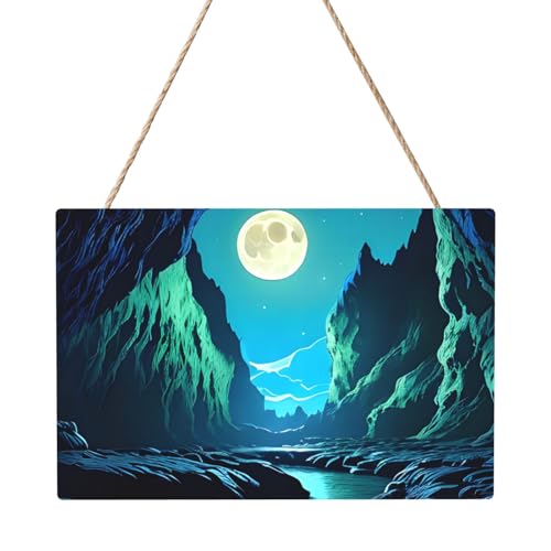 Wassermondhöhle, rechteckig, 20,3 x 30,5 cm, elegante, moderne Wanddekoration, um Ihren Raum zu verschönern. Wassermondhöhle, rechteckig, 20,3 x 30,5 cm, elegante, moderne Wanddekoration, um Ihren Raum zu verschönern. von PEGQCVAM