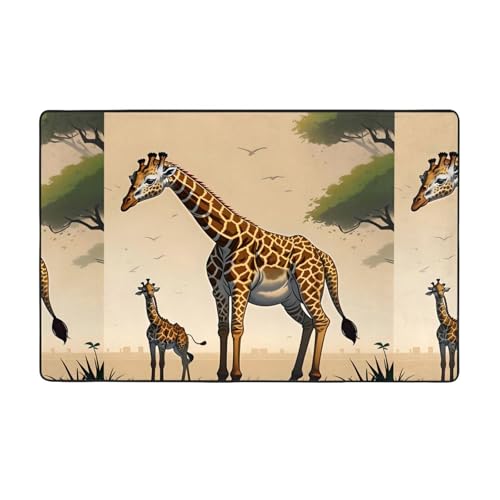 Weicher Flanell-Teppich für Mutter und Kind, Giraffe, 152,4 x 99,1 cm, rutschfester Memory-Schaum, ideal für Wohnzimmer und Büro. Weicher Flanell-Teppich für Mutter und Kind, Giraffe, 152,4 x 99,1 cm, rutschfester Memory-Schaum, ideal für Wohnzimmer und Büro. von PEGQCVAM
