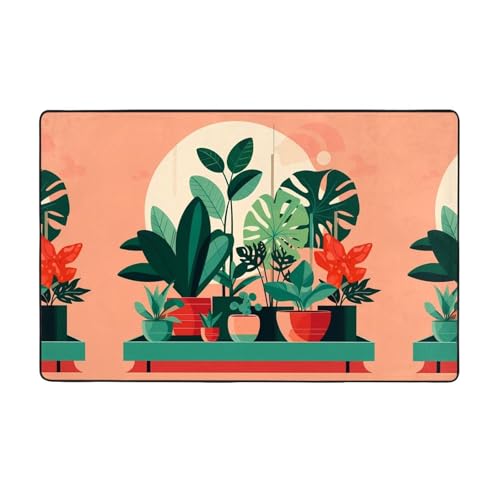 Weicher Flanell-Teppich für den Innenbereich, 152,4 x 99,1 cm, rutschfester Memory-Schaum, ideal für Wohnzimmer und Büro. von PEGQCVAM