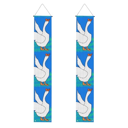 White Goose Spread Its Wings Graduation Porch Banner Perfekt für Abschlussfeiern im Freien, langlebig und wetterbeständig. von PEGQCVAM