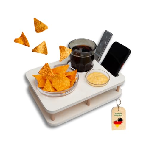 All IN ONE Couchbar in Weiß mit 2 Glasschalen | Couchbar Snackbox | Snackbar für die Couch | Couch Tablett mit Getränkehalter | Sofabar | Couch Butler für Kaffeetasse All IN ONE Couchbar in Weiß mit 2 Glasschalen | Couchbar Snackbox | Snackbar für die Couch | Couch Tablett mit Getränkehalter | Sofabar | Couch Butler für Kaffeetasse von PEGSEN