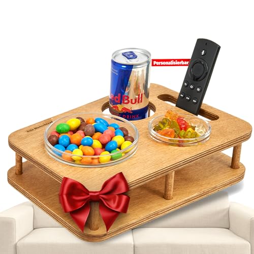Couchbar Snackbar YOLO 1.0 Eiche - PERSONALISIERBAR - Couch Bar mit 2 Snackschalen - Sofatablett für Snacks & Getränke - Snackbar mit Getränkehalter Couchbar Snackbar YOLO 1.0 Eiche - PERSONALISIERBAR - Couch Bar mit 2 Snackschalen - Sofatablett für Snacks & Getränke - Snackbar mit Getränkehalter von PEGSEN