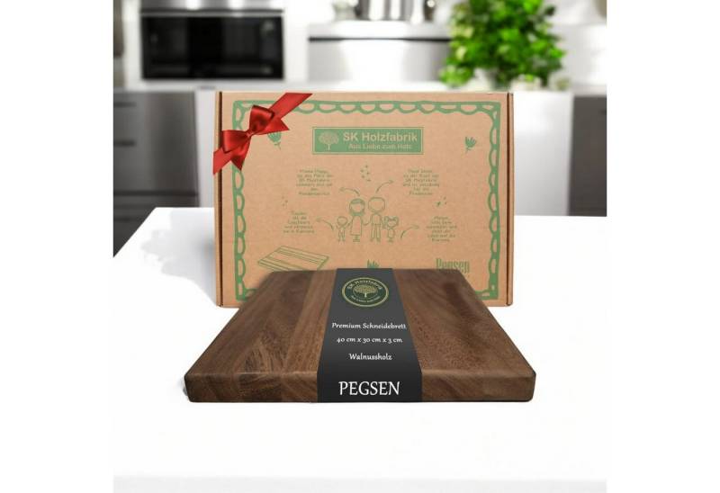 PEGSEN Schneidebrett Premium Schneidebrett 40x30x3cm, handgefertigt und geölt von PEGSEN