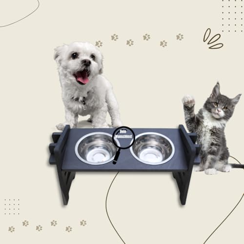 Personalisierbare Futterstation in Schwarz | Erhöhter Futternapf für Hund und Katze | Fressnapf höhenverstellbar | Hundenapf erhöht | Katzennapf | Futterstation Hund | Katzenschüssel Personalisierbare Futterstation in Schwarz | Erhöhter Futternapf für Hund und Katze | Fressnapf höhenverstellbar | Hundenapf erhöht | Katzennapf | Futterstation Hund | Katzenschüssel von PEGSEN