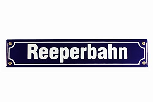 Strassenschild "Reeperbahn" 40x8 cm Blech Schild Hamburg Souvenir Andeken von PEH