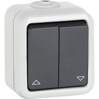 Aufputz-Serien-Taster PEHA IP44, mit Symbolen grau D 629 T WAB von PEHA BY HONEYWELL