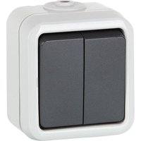 Aufputz-Serienschalter PEHA IP44, grau, D625 WAB von PEHA BY HONEYWELL