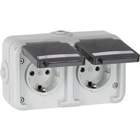 Aufputz-Steckdose PEHA IP44, Schuko, Beschriftung, D 6632 WAB NA - 2-fach Aufputz-Steckdose PEHA IP44, Schuko, Beschriftung, D 6632 WAB NA - 2-fach von PEHA BY HONEYWELL