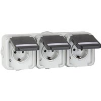 Aufputz-Steckdose PEHA IP44, Schuko, Beschriftung, D 6633 WAB NA - 3-fach Aufputz-Steckdose PEHA IP44, Schuko, Beschriftung, D 6633 WAB NA - 3-fach von PEHA BY HONEYWELL