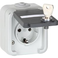 Aufputz-Steckdoseh PEHA IP44, Schuko, Beschriftung, D 6620 WAB NA VS - 1-fach von PEHA BY HONEYWELL