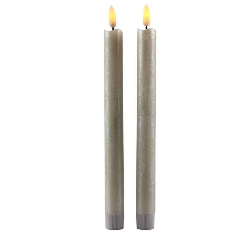 BY PEHA LED-Kerze BD-10105 LED Echtwachskerzen Stabkerzen 2er-Set von BY PEHA