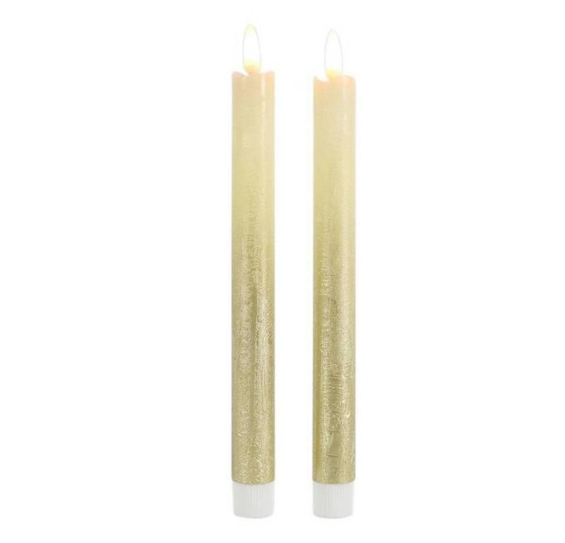 BY PEHA LED-Kerze BD-10140 LED Echtwachskerzen Stabkerzen 2er-Set von BY PEHA