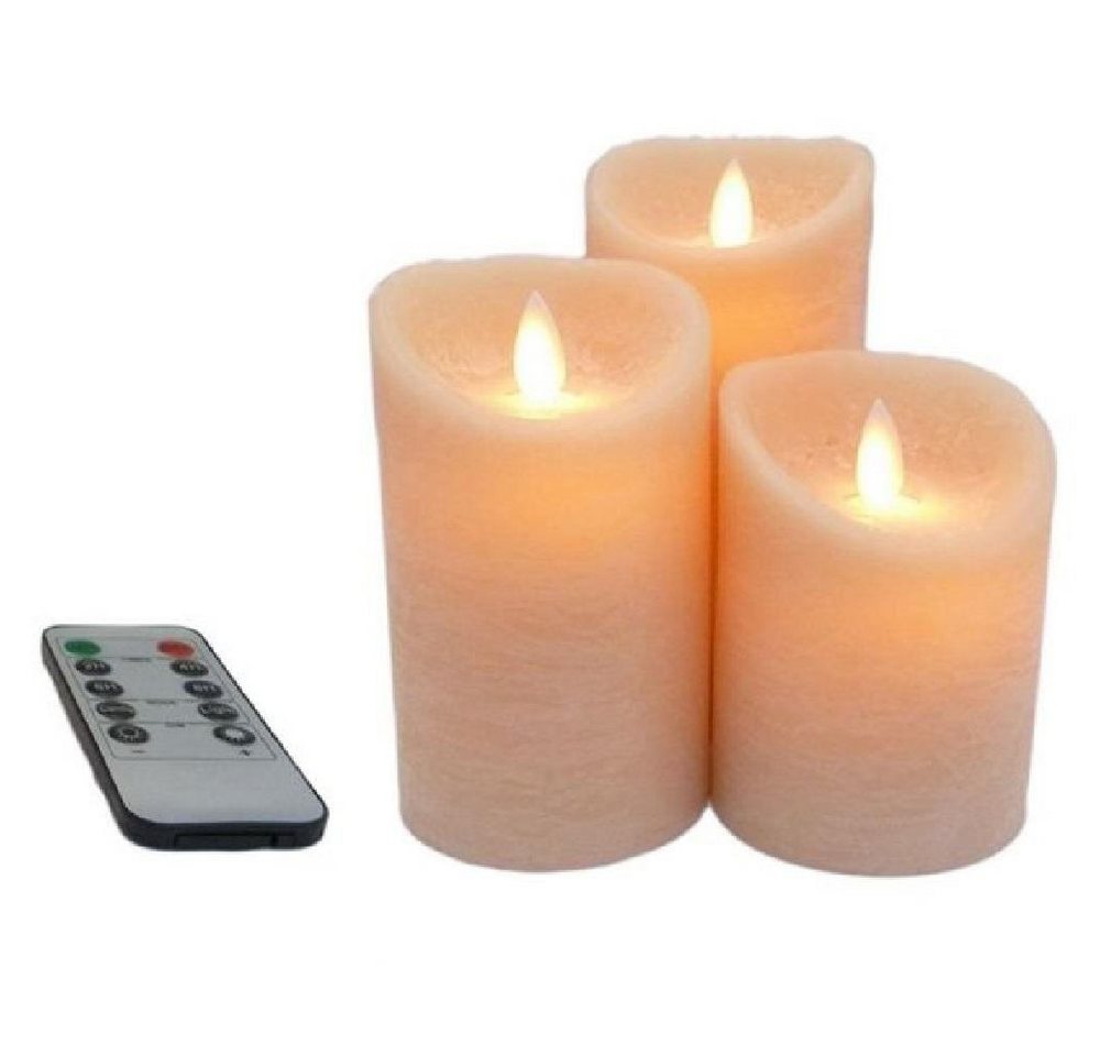 BY PEHA LED-Kerze MB-20294 3er LED Echtwachskerzen Set lachs BY PEHA LED-Kerze MB-20294 3er LED Echtwachskerzen Set lachs von BY PEHA