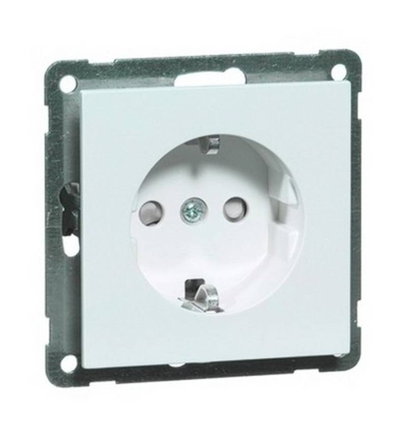 PEHA Unterputz-Steckdose, 1fach reinweiß matt Unterputz horizontal/vertikal IP20 Zentralplatte von PEHA