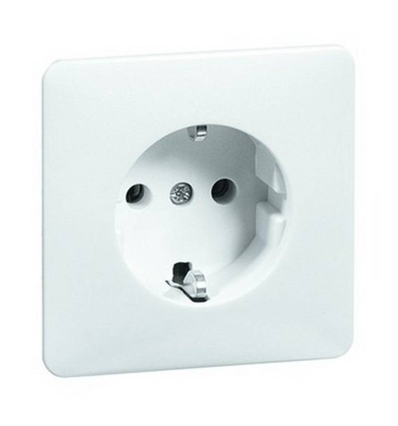 PEHA Unterputz-Steckdose, 1fach weiß glänzend Unterputz horizontal/vertikal IP20 Zentralplatte von PEHA