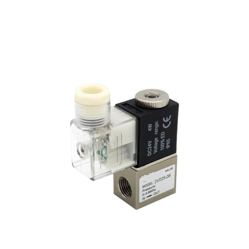 2V025-08 2V025-06 Normally Open 12V 24V 220V 1/4" BSP 2 Way 2 Position Air Solenoid Valve 2V025-08 Pneumatic Control Valve(Brown,2V025-08-NO DC24V) von PEHOZBUIU