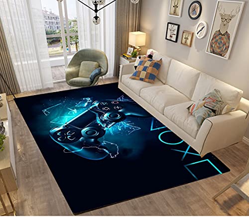 3D Universum Star Anime Gamer Muster Kinder Jugendliche Jungen Teppich Schlafzimmer Dekoration Kinderzimmer Wohnzimmer, Krabbelmatte Modern Weichem Flanell Kinderteppiche (schwarz,100x120 cm) von PEIHUODAN