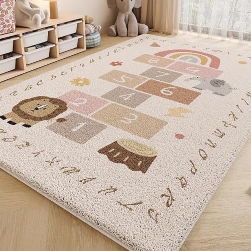 Flauschiger Plüsch Teppich Cartoon Welpen Kätzchen 3D, Teppich Kinderzimmer Ultraweicher Gaming Thema, Strapazierfähige Wohnzimmer Bodenmatte für Eine Gemütliche Einrichtung, 80x160 cm, Style 1 von PEIHUODAN