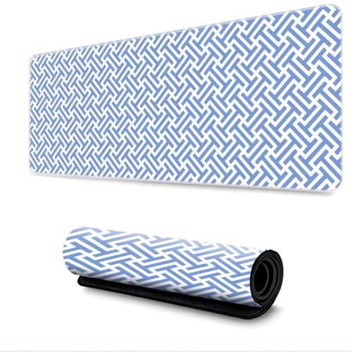 PEIHUODAN Abstrakt Rhombus Regular Geometry Mauspad XXL, Gaming Gamer Mauspad, Mauspad mit Genähten Rändern, Mauspad mit Rutschfester Unterlage, Waschbares Tastaturpad (600 * 300 * 3mm,Farbe6) von PEIHUODAN