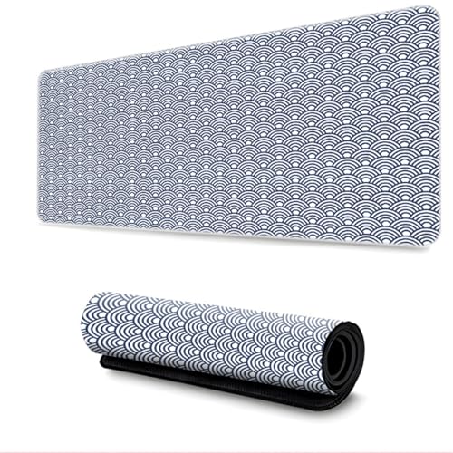 PEIHUODAN Abstrakt Rhombus Regular Geometry Mauspad XXL, Gaming Gamer Mauspad, Mauspad mit Genähten Rändern, Mauspad mit Rutschfester Unterlage, Waschbares Tastaturpad (600 * 300 * 3mm,Farbe8) von PEIHUODAN