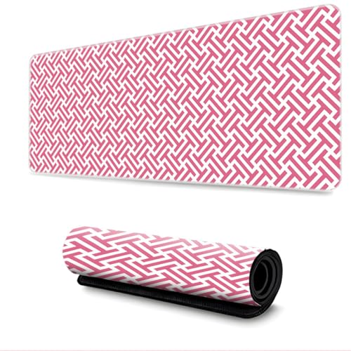 PEIHUODAN Abstrakt Rhombus Regular Geometry Mauspad XXL, Gaming Gamer Mauspad, Mauspad mit Genähten Rändern, Mauspad mit Rutschfester Unterlage, Waschbares Tastaturpad (700 * 300 * 3mm,Farbe2) von PEIHUODAN