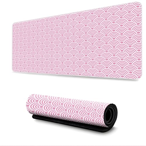 PEIHUODAN Abstrakt Rhombus Regular Geometry Mauspad XXL, Gaming Gamer Mauspad, Mauspad mit Genähten Rändern, Mauspad mit Rutschfester Unterlage, Waschbares Tastaturpad (700 * 300 * 3mm,Farbe3) von PEIHUODAN