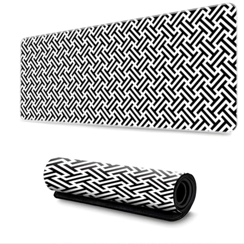 PEIHUODAN Abstrakt Rhombus Regular Geometry Mauspad XXL, Gaming Gamer Mauspad, Mauspad mit Genähten Rändern, Mauspad mit Rutschfester Unterlage, Waschbares Tastaturpad (700 * 300 * 3mm,Farbe7) von PEIHUODAN