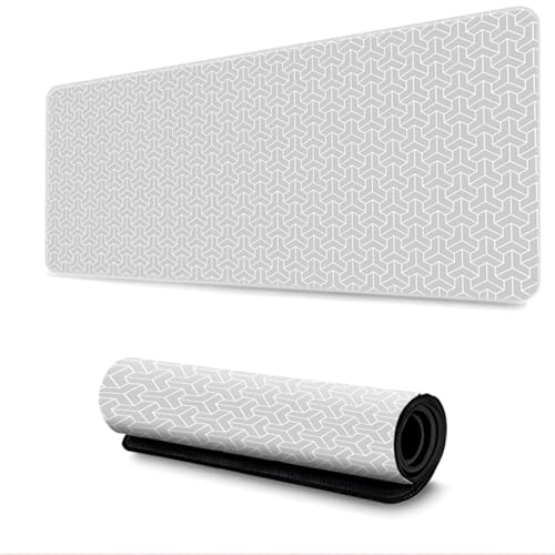 PEIHUODAN Abstrakt Rhombus Regular Geometry Mauspad XXL, Gaming Gamer Mauspad, Mauspad mit Genähten Rändern, Mauspad mit Rutschfester Unterlage, Waschbares Tastaturpad (900 * 400 * 3mm,Farbe12) von PEIHUODAN