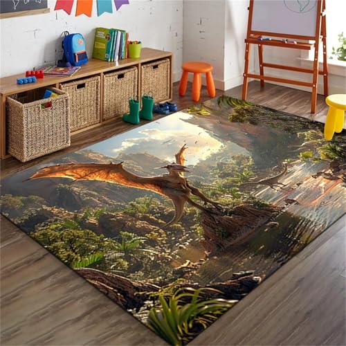 PEIHUODAN Ein Unverzichtbarer Dekorativer Teppich Für Jugendzimmer, EIN Cooler Gaming-Teppich Im Modernen Cartoon-Stil, Eine Spielmatte Für Kinder Für Den Wohnzimmerteppich (Farbe 6,140x200cm) von PEIHUODAN