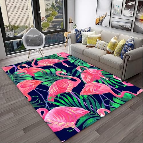 PEIHUODAN Großer Teppich Für Den Wohnbereich, Moderne Flamingo Cool Spielmatte, Teppiche Für Jugendliche Kinderzimmer Weicher Flanellteppich Für Bett Im Schlafzimmer Von Jungen (Farbe 3,160x200cm) PEIHUODAN Großer Teppich Für Den Wohnbereich, Moderne Flamingo Cool Spielmatte, Teppiche Für Jugendliche Kinderzimmer Weicher Flanellteppich Für Bett Im Schlafzimmer Von Jungen (Farbe 3,160x200cm) von PEIHUODAN