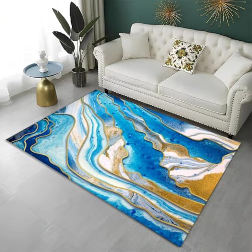 PEIHUODAN Marmor Teppich Wohnzimmer Dekoration Flauschiger Bereich Teppich Schlafzimmer Arbeitszimmer Flur Super Saugfähig rutschfeste Badematte, 100x120 cm, Color 5 PEIHUODAN Marmor Teppich Wohnzimmer Dekoration Flauschiger Bereich Teppich Schlafzimmer Arbeitszimmer Flur Super Saugfähig rutschfeste Badematte, 100x120 cm, Color 5 von PEIHUODAN