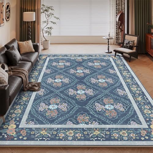 PEIHUODAN Moderner Blumen-Teppich, Bunten Schmetterlings-Blumen-Wohnzimmer-Carpet, Küchen-Esszimmer-Kaffeeplatz-Bodenmatte, Flur-rutschfeste Teppiche, Laufteppich, Schlafzimme (Colour 2,80x120cm) von PEIHUODAN