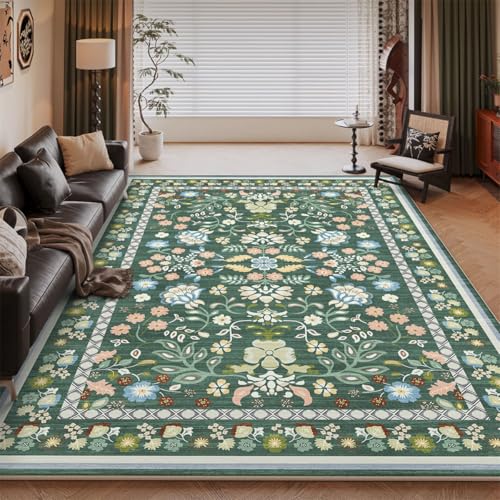 PEIHUODAN Moderner Blumen-Teppich, Bunten Schmetterlings-Blumen-Wohnzimmer-Carpet, Küchen-Esszimmer-Kaffeeplatz-Bodenmatte, Flur-rutschfeste Teppiche, Laufteppich, Schlafzimme (Colour 4,80x120cm) von PEIHUODAN