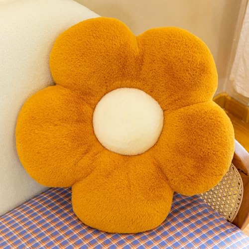 PEIHUODAN Süße Blumenkissen Für Die Raumdekoration, Schlafzimmersofa-Leseecke, Gänseblümchenkissen Für Kinder Und Mädchen, Ästhetische Plüschkissen in Blumenform, Süße Raumdekoration (Brown,35x35cm) PEIHUODAN Süße Blumenkissen Für Die Raumdekoration, Schlafzimmersofa-Leseecke, Gänseblümchenkissen Für Kinder Und Mädchen, Ästhetische Plüschkissen in Blumenform, Süße Raumdekoration (Brown,35x35cm) von PEIHUODAN