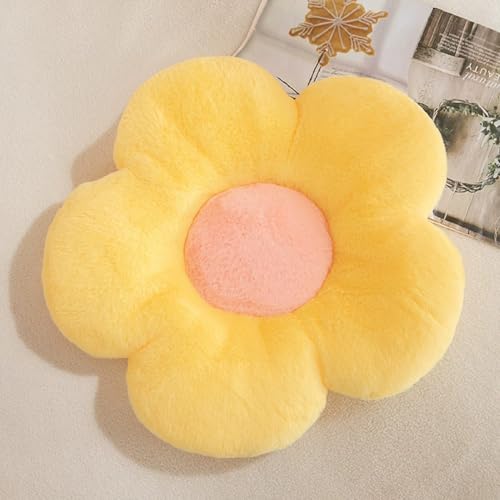 PEIHUODAN Süße Blumenkissen Für Die Raumdekoration, Schlafzimmersofa-Leseecke, Gänseblümchenkissen Für Kinder Und Mädchen, Ästhetische Plüschkissen in Blumenform, Süße Raumdekoration (Yellow,50x50cm) PEIHUODAN Süße Blumenkissen Für Die Raumdekoration, Schlafzimmersofa-Leseecke, Gänseblümchenkissen Für Kinder Und Mädchen, Ästhetische Plüschkissen in Blumenform, Süße Raumdekoration (Yellow,50x50cm) von PEIHUODAN
