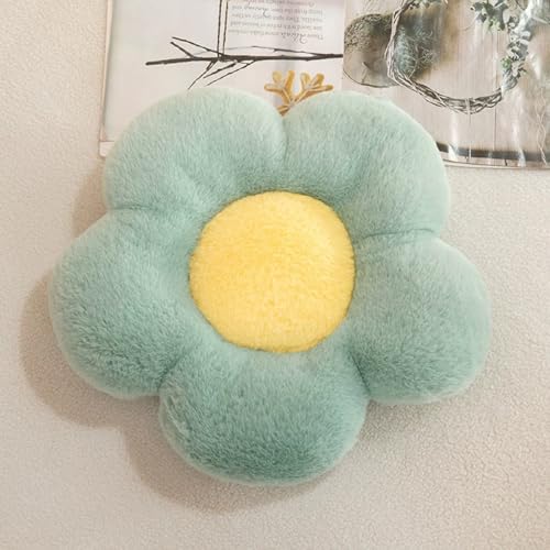 PEIHUODAN Süße Blumenkissen Für Die Raumdekoration, Schlafzimmersofa-Leseecke, Gänseblümchenkissen Für Kinder Und Mädchen, Ästhetische Plüschkissen in Blumenform, Süße Raumdekoration (Green,50x50cm) PEIHUODAN Süße Blumenkissen Für Die Raumdekoration, Schlafzimmersofa-Leseecke, Gänseblümchenkissen Für Kinder Und Mädchen, Ästhetische Plüschkissen in Blumenform, Süße Raumdekoration (Green,50x50cm) von PEIHUODAN