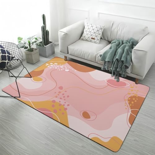 PEIHUODAN Teppich Wohnzimmer Kurze Haare Flauschig Einfachheit Geometrie Blüten Blätter Design, Weich Und rutschfest Teppich Geeignet Für Schlafzimmer, Arbeitszimmer, Badematte (Color 1,100x150 cm) PEIHUODAN Teppich Wohnzimmer Kurze Haare Flauschig Einfachheit Geometrie Blüten Blätter Design, Weich Und rutschfest Teppich Geeignet Für Schlafzimmer, Arbeitszimmer, Badematte (Color 1,100x150 cm) von PEIHUODAN