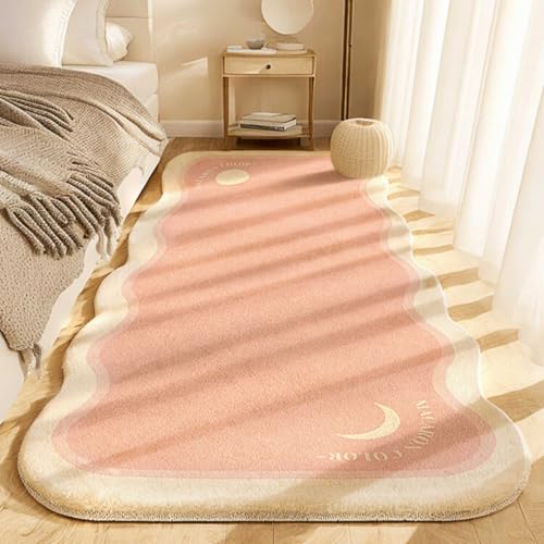 Plüsch Nachttisch Teppich Läufer Wolken Volltonfarbe, Weicher Flauschiger Teppich für Wohnzimmer Schlafzimmer Spielzimmer, Rutschfeste Badematte, Dekoration für Mädchenschlafzimmer, 60x180 cm, Rosa Plüsch Nachttisch Teppich Läufer Wolken Volltonfarbe, Weicher Flauschiger Teppich für Wohnzimmer Schlafzimmer Spielzimmer, Rutschfeste Badematte, Dekoration für Mädchenschlafzimmer, 60x180 cm, Rosa von PEIHUODAN