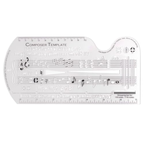 PEILINZE Songwriter's Composing Template Staff Drawing Ruler Number Symbols Notation Manuscript Tool Enduring PEILINZE Songwriter's Composing Template Staff Drawing Ruler Number Symbols Notation Manuscript Tool Enduring von PEILINZE