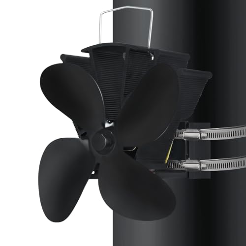 PEILU Kaminofen Ventilatoren mit 4 Blättern Ofenventilator ohne Strom Hitzebetriebener Holzofen Ventilator Aufhängung Kaminlüfter Leiser Kaminventilator für Rohr von Kamin & Holzbrenner PEILU Kaminofen Ventilatoren mit 4 Blättern Ofenventilator ohne Strom Hitzebetriebener Holzofen Ventilator Aufhängung Kaminlüfter Leiser Kaminventilator für Rohr von Kamin & Holzbrenner von PEILU