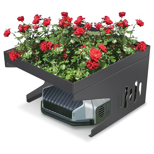 PEILU Mähroboter Garage Dach 70x60x43cm Metall Rasenmäher Vordach Regenschutz & Sonnenschutz Rasenmähroboter Abdeckungen mit Pflanzkasten Wetterfeste Unterstand für Meisten Rasenroboter (Schwarz) PEILU Mähroboter Garage Dach 70x60x43cm Metall Rasenmäher Vordach Regenschutz & Sonnenschutz Rasenmähroboter Abdeckungen mit Pflanzkasten Wetterfeste Unterstand für Meisten Rasenroboter (Schwarz) von PEILU