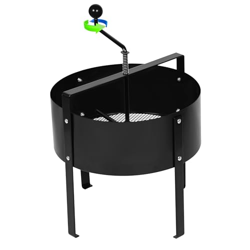 PEILU Ø40cm Garten Siebe Drehbares Durchwurfsieb für Erde Kompostsieb aus Stahl Tragbare Rollsieb mit Drehspindel Manualle Sandsieb für Gartenerde Steine Kompost Sand Düngemittel von PEILU
